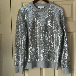 Michael Kors Cashmere Sequined Sweater Size L Large